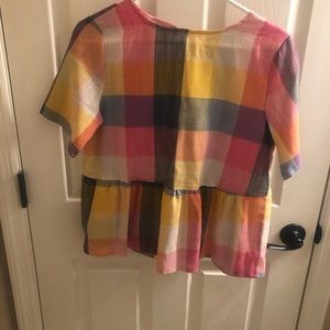 Colorful plaid top